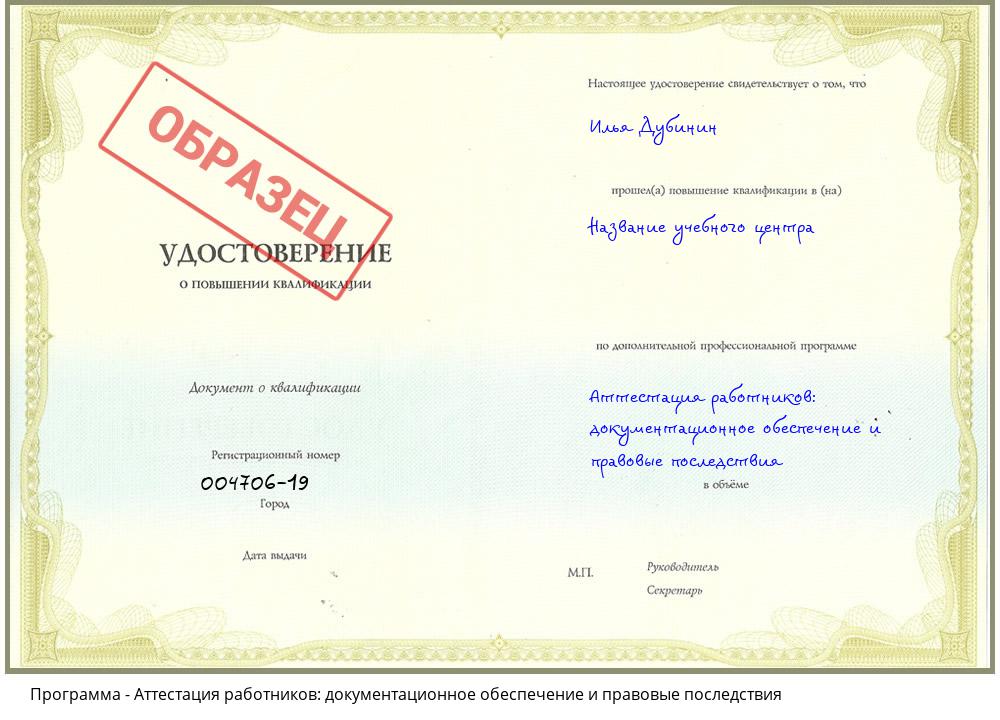 Аттестация работников: документационное обеспечение и правовые последствия Ярославль